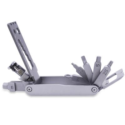 China Multifunctional Stainless Steel Mountain Bike Folding Multi Tool With Screwdriver for sale