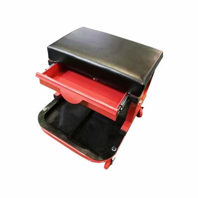 China Leather +iron heavy duty 1 drawer under car garage car seat creeper for sale