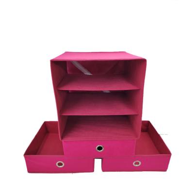 China Folding Storage Boxes Household Cloth Storage Desk Drawers For Living Room for sale