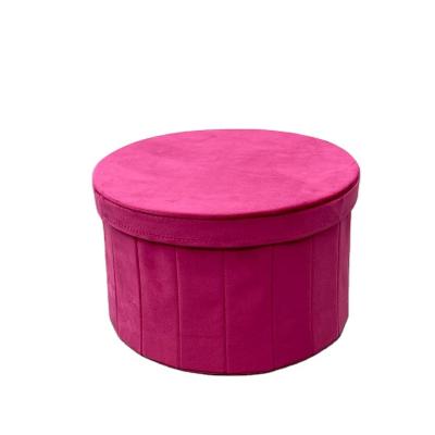 China Cylindrical Cylindrical Storage Box Hat Storage Box Folding Jewelry Organizers Home Storage Boxes & trash cans for sale