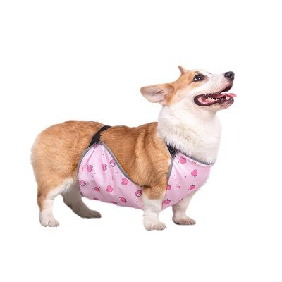 China Hot Selling Cute Pet Bib Viable New Clothes Lattice All Breeds Dogs Saliva Bib Waterproof Corgi Belly Strap for sale