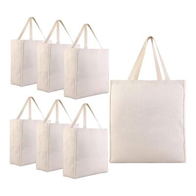 China Eco-Friendly Handled Canvas Shoppingcanvas Tote Shopping Bags With Logos High Quality Goods Grocery for sale