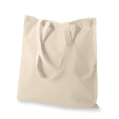 China Cheap Promotional Eco Handled Plain White Blank Empty Tote Bag Cotton Canvas For Shopping for sale