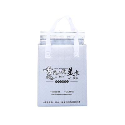 China Factory Price Logo Handle Cooler Thermal Food Insulated Waterproof Customized Nonwoven Delivery Bag for sale