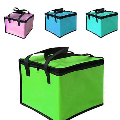 China Waterproof Outdoor Aluminum Foil Nonwoven Food Carry Cooler Bag Pizza Picnic Lunch Food Bag for sale