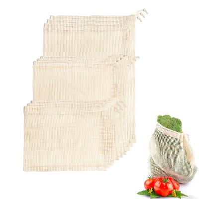 China Eco Friendly Reusable Collapsible Organic Cotton Mesh Reusable Bag Eco Friendly Kitchen for sale