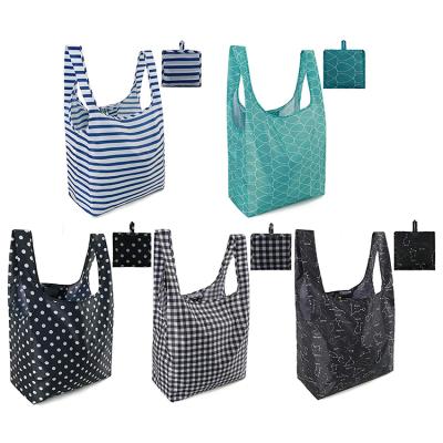 China Hot Selling Handled Polyester Waterproof Eco Friendly Foldable Reusable Tote Bag for sale