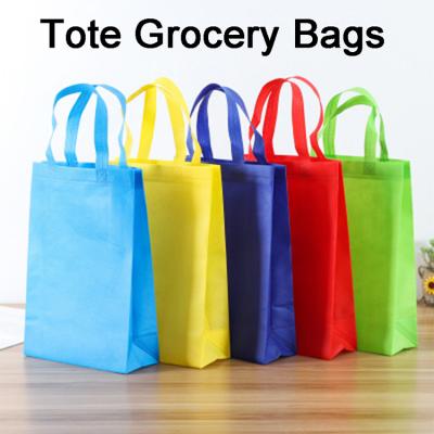 China Wholesale Custom Logo Handled Printing Foldable Reusable Bag Custom Logo Non Woven Shopping Bag for sale