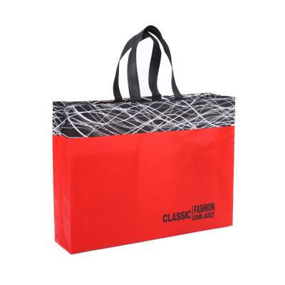 China 2020 Logo Printed Classic Foldable Eco Custom Shopping Handled Folding PP Non Woven Bag for sale