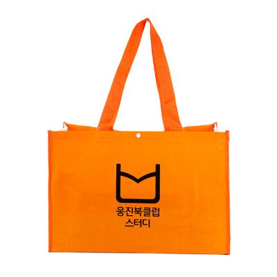 China Professional Custom Logo Handled Printed Waterproof Korean PP Woven Shopping Bag With Handle for sale