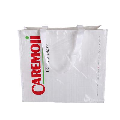 China Eco Friendly Handled Recycle Reusable Supermarket Shopper Packaging PP Laminated Woven Shopping Bag for sale