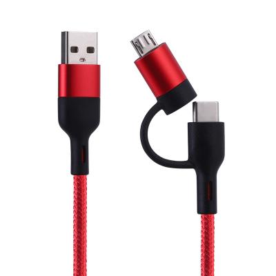 China Charging two in one usb charger dual port cable 2 in 1 mobile phone tablet multi use sync data cable charging line for sale