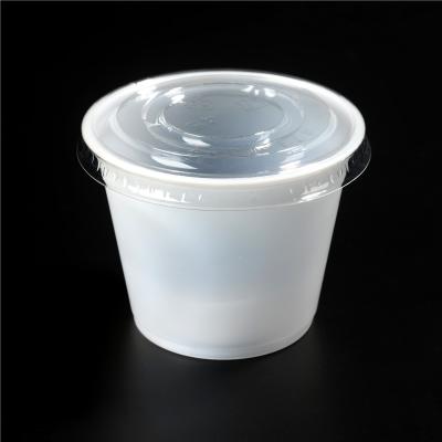 China Single Wall PS White Sauce Cups With Cover One Time Use Souffle Mug 2oz for sale