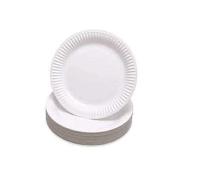 China Large Disposable Party Premium Quality Disposable Paper Plate 23cm Strong Paper Plates for sale