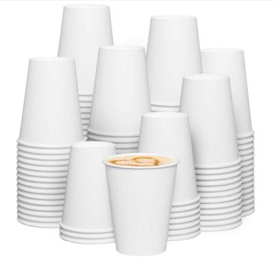 China 12 Oz Disposable White Paper Cups Single Wall , Disposable Paper Coffee Cups China for sale