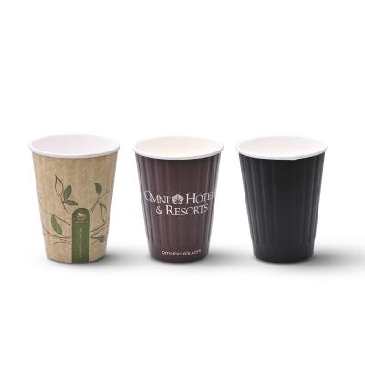 China Custom Disposable Boba Tea Paper Cups Porcelain Paper Disposable Coffee Cup for sale