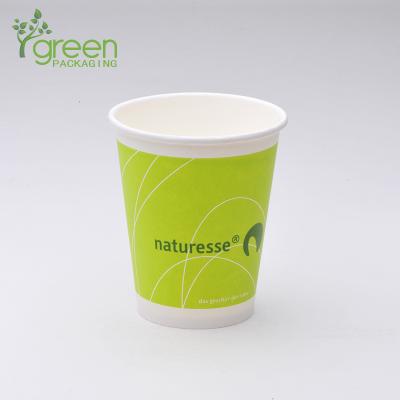 China Double Disposable Wallpaper Cup, 8oz Hot Paper Cup, PLA Laminated Paper Cup for sale