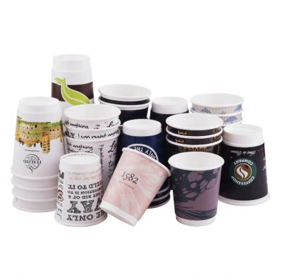 China Flexo Printed PPS Disposable Cup Double Wall Disposable Hot Coffee Insulated Paper Cups Milk Tea Yiwu Corrugated Paper Accept Manufacturer for sale