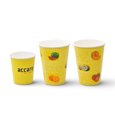 China Custom Printed Disposable Juice Paper Cup Disposable Cold Cups For Iced Coffee Take Away for sale