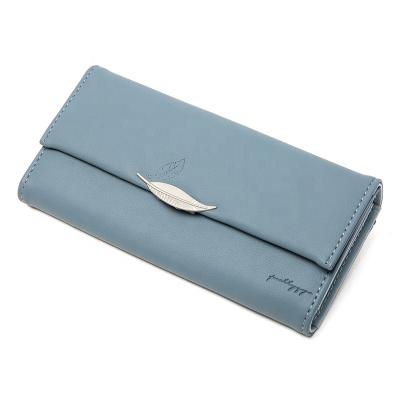 China Wholesale Water Proof Huopo Large Capacity PU Leather Customized OEM Long Wallets For Women 2022 Trendy for sale