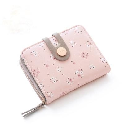 China Waterproof Soft Loop Student Wallet Latest 2022 PU Edition Spring Wallet Korean Short Soft Zipper Purse for sale