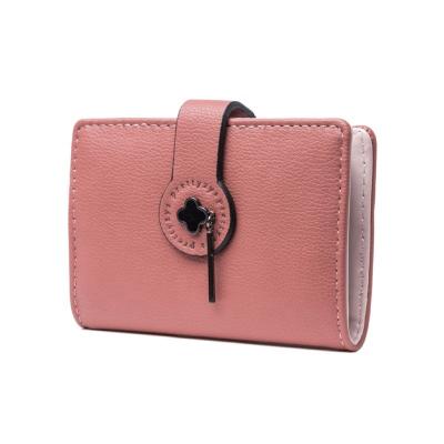 China 2022 Water Proof Cute Small Women PU Buckle Multi-Card Slot Card PU Leather Wallets Ladies Purses OEM Custom for sale