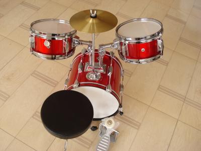 China Muse Basic Big Red 3 Piece Acoustic Drum Set For Kids / Children MU-3KL for sale