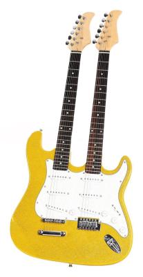 China Yellow Stratocaster Electric Guitar With Double Head / Neck Fender AG39-DH1 for sale