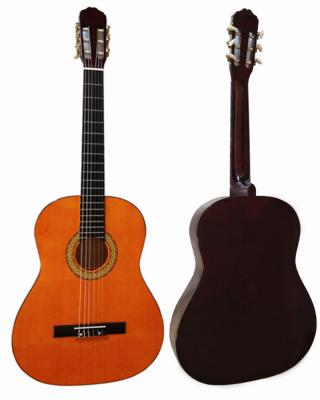 China red / Black Junior Basswood Wood Classical Guitar Polished Painting CG3910A for sale