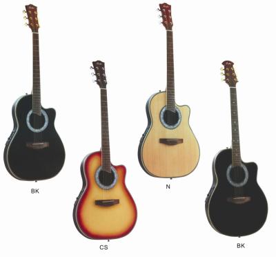 China Senior Round Back Cutaway Spruce Electric Acoustic Guitar / Western Guitar Professional 3 Band AF4120CR-EQ2 for sale