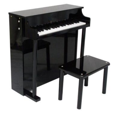 China Pretty Black Upright Mini Toy Wooden Toy Piano 37 Key For Toddlers U37A for sale