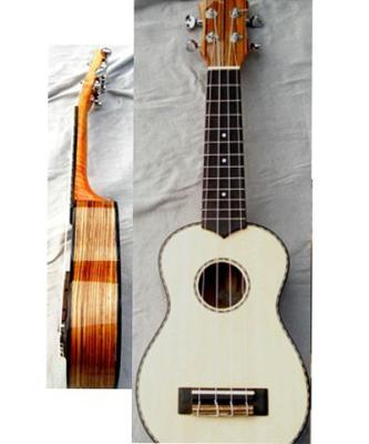 Cina Chitarra AGUL20 della corda delle ukulele quattro della chitarra di EllipticalHawaii della parte posteriore di legno della zebra pro mini in vendita