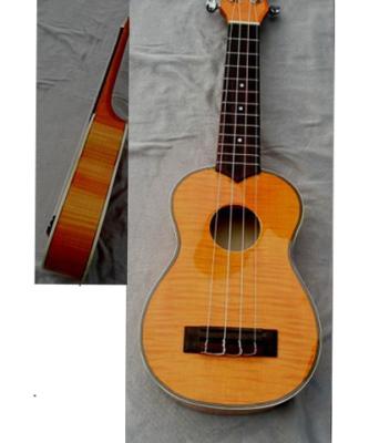 China Archaized Flamed Maple 4 String Hawaii Guitar Ukulele 21 inch AGUL15 for sale