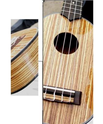 China Pretty Polished 21 inch Hawaii Guitar Ukulele With Stripe Zebrawood Top AGUL13 for sale