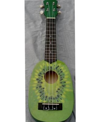 China Kiwi Green Four String Solidwood Mini Wooden Guitar 21 Inch AGUL08 for sale