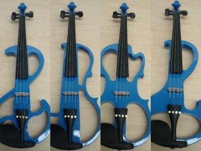 China Customized Blue Solid Wood Full Size Student Violin With Case / Bow AGV-EI for sale