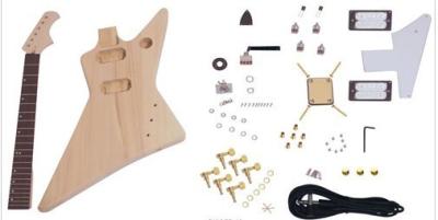 中国 未完成 DIY のエレキ ギターのキット、様式の二重 Humbucker の飛行ギター AG-FV3 販売のため