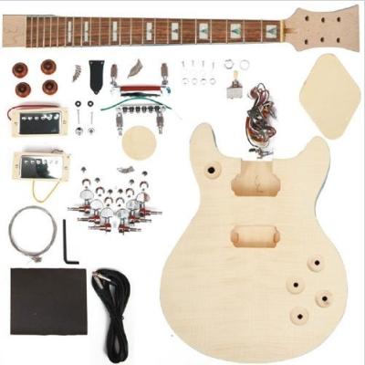 China Double Cutaway 22 Fret DIY Electric Guitar Kits With 2 Humbucker AG-DU1 for sale