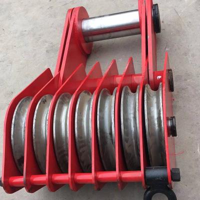 China Hot Selling Snatch Pulley Lifting Different Types 50 Ton Wire Rope Pulley On Dock for sale