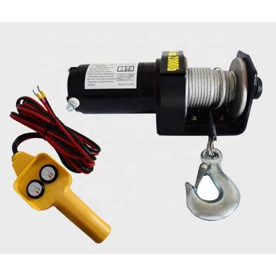 China ATV/UTV Electric Wire Rope Winch 12v 24v 30m 2000lb 3500l to 100m Mini Portable Electric Hoist for sale