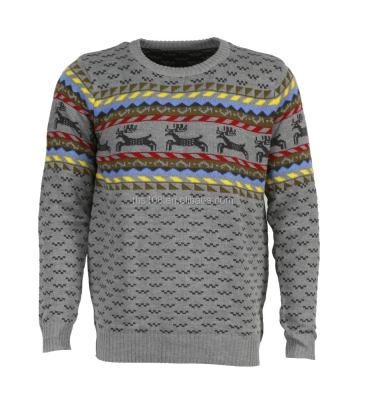 China JACQUARD KNITTED CHRISTMAS SWEATER anti-pilling MEN'S SWEATER for sale