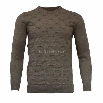 China The latest anti-pilling men's knitted sweater with the V-neckline jacquard for sale