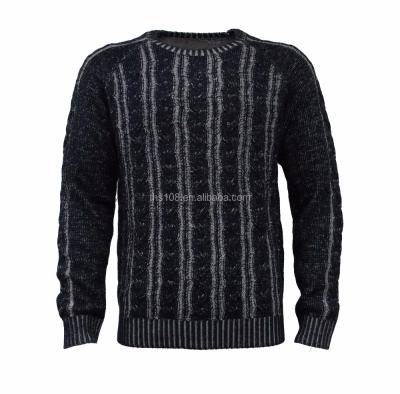 China Anti-pilling wool sweater for men in round neck and fancy jacquard pattern for sale