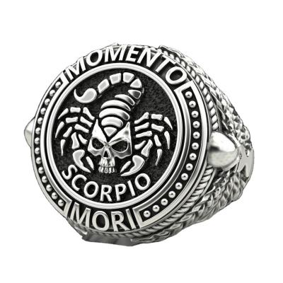 China 2022 wholesale price of Ring Jewelry Factory hip hop personality style jewelry scropio zodiac unisex punk rock punk rings for sale