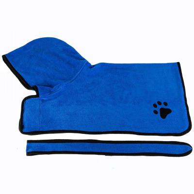 China Sustainable Dog Pet Bathrobe Dog Clothes Drying Super Absorbent Bath Towel XS-XL Dog Warm Pet Towel for sale