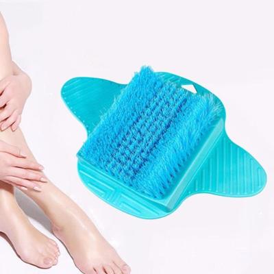 China Soft Eco-friendly Bathroom Foot Brush Cleaning Slipper Foot Massager Brush Scrubber With Sucker for sale