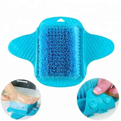 China Viable Factory Wholesale Bathroom Shower No Bending Foot Sweep Foot Cleaning Slipper Massager Foot Scrubber With Suction Cups for sale