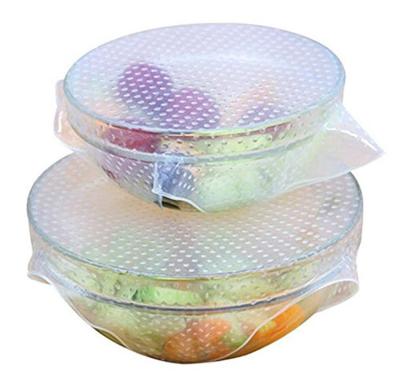 China Factory Sustainable Wholesale 4 Packs Keep Food Fresh Silicone Seal Bowl Covers Reusable Food Wraps for sale