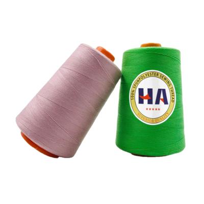 China Hot Sale 40s/2 High Tenacity 100% Spun Polyester Yarn For Sewing Machine 100% Spun Polyester for sale