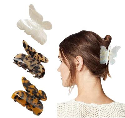 China Candy 7cm*5cm Cellulose Acetate Hair Claw Hair Accessories Butterfly Hair Clip Claw Sling For Women for sale